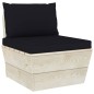 Garten-Paletten-Mittelsofa mit Kissen Imprägniertes Fichtenholz Garten-Paletten-Mittelsofa mit Kissen Imprägniertes Fichtenholz