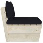 Garten-Paletten-Mittelsofa mit Kissen Imprägniertes Fichtenholz Garten-Paletten-Mittelsofa mit Kissen Imprägniertes Fichtenholz