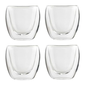 HI Espressotassen 4 Stk. Doppelwandig 80 ml Transparent