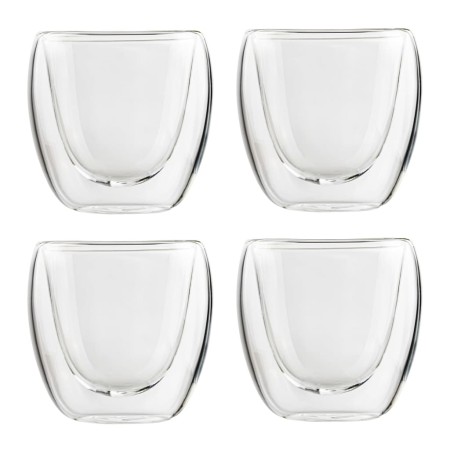 HI Espressotassen 4 Stk. Doppelwandig 80 ml Transparent