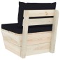 Garten-Paletten-Mittelsofa mit Kissen Imprägniertes Fichtenholz Garten-Paletten-Mittelsofa mit Kissen Imprägniertes Fichtenholz