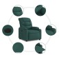 vidaXL Relaxsessel Elektrisch Dunkelgrün Stoff vidaXL Relaxsessel Elektrisch Dunkelgrün Stoff