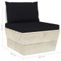 Garten-Paletten-Mittelsofa mit Kissen Imprägniertes Fichtenholz Garten-Paletten-Mittelsofa mit Kissen Imprägniertes Fichtenholz