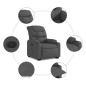 vidaXL Relaxsessel mit Aufstehhilfe Dunkelgrau Stoff vidaXL Relaxsessel mit Aufstehhilfe Dunkelgrau Stoff