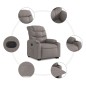 vidaXL Relaxsessel mit Aufstehhilfe Taupe Stoff vidaXL Relaxsessel mit Aufstehhilfe Taupe Stoff