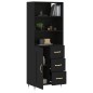 Highboard Schwarz 69,5x34x180 cm Holzwerkstoff Highboard Schwarz 69,5x34x180 cm Holzwerkstoff