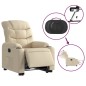 vidaXL Relaxsessel mit Aufstehhilfe Elektrisch Creme Stoff vidaXL Relaxsessel mit Aufstehhilfe Elektrisch Creme Stoff