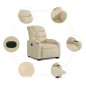 vidaXL Relaxsessel mit Aufstehhilfe Elektrisch Creme Stoff vidaXL Relaxsessel mit Aufstehhilfe Elektrisch Creme Stoff