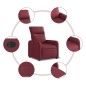 vidaXL Relaxsessel Elektrisch Weinrot Stoff vidaXL Relaxsessel Elektrisch Weinrot Stoff
