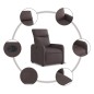 vidaXL Relaxsessel Elektrisch Dunkelbraun Stoff vidaXL Relaxsessel Elektrisch Dunkelbraun Stoff