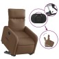 vidaXL Relaxsessel mit Aufstehhilfe Braun Stoff vidaXL Relaxsessel mit Aufstehhilfe Braun Stoff
