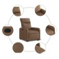 vidaXL Relaxsessel mit Aufstehhilfe Braun Stoff vidaXL Relaxsessel mit Aufstehhilfe Braun Stoff