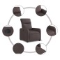 vidaXL Relaxsessel mit Aufstehhilfe Elektrisch Dunkelbraun Stoff vidaXL Relaxsessel mit Aufstehhilfe Elektrisch Dunkelbraun Stoff
