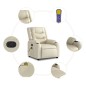 vidaXL Massagesessel mit Aufstehhilfe Creme Kunstleder vidaXL Massagesessel mit Aufstehhilfe Creme Kunstleder