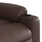 vidaXL Relaxsessel mit Aufstehhilfe Elektrisch Braun Kunstleder vidaXL Relaxsessel mit Aufstehhilfe Elektrisch Braun Kunstleder