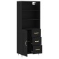 Highboard Schwarz 69,5x34x180 cm Holzwerkstoff Highboard Schwarz 69,5x34x180 cm Holzwerkstoff
