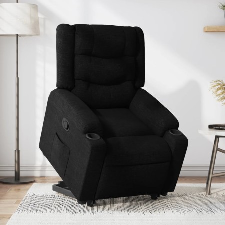 vidaXL Relaxsessel mit Aufstehhilfe Schwarz Stoff