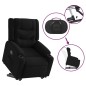 vidaXL Relaxsessel mit Aufstehhilfe Schwarz Stoff vidaXL Relaxsessel mit Aufstehhilfe Schwarz Stoff
