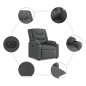 vidaXL Relaxsessel mit Aufstehhilfe Elektrisch Dunkelgrau Stoff vidaXL Relaxsessel mit Aufstehhilfe Elektrisch Dunkelgrau Stoff