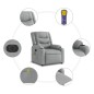 vidaXL Elektrischer Massagesessel mit Aufstehhilfe Hellgrau Stoff vidaXL Elektrischer Massagesessel mit Aufstehhilfe Hellgrau Stoff