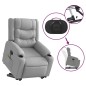 vidaXL Elektrischer Massagesessel mit Aufstehhilfe Hellgrau Stoff vidaXL Elektrischer Massagesessel mit Aufstehhilfe Hellgrau Stoff