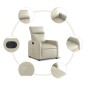 vidaXL Relaxsessel Elektrisch Creme Kunstleder vidaXL Relaxsessel Elektrisch Creme Kunstleder