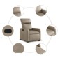vidaXL Relaxsessel mit Aufstehhilfe Cappuccino-Braun Kunstleder vidaXL Relaxsessel mit Aufstehhilfe Cappuccino-Braun Kunstleder