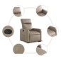 vidaXL Relaxsessel mit Aufstehhilfe Elektrisch Cappuccino Kunstleder vidaXL Relaxsessel mit Aufstehhilfe Elektrisch Cappuccino Kunstleder