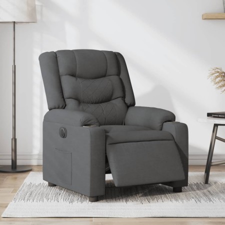 vidaXL Relaxsessel Elektrisch Dunkelgrau Stoff