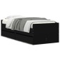 vidaXL Bett mit Schubladen Schwarz 75x190 cm vidaXL Bett mit Schubladen Schwarz 75x190 cm