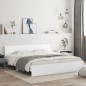 vidaXL Bettgestell mit Kopfteil Weiß 180x200 cm vidaXL Bettgestell mit Kopfteil Weiß 180x200 cm