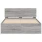 vidaXL Bettgestell mit Kopfteil Grau Sonoma 120x200 cm vidaXL Bettgestell mit Kopfteil Grau Sonoma 120x200 cm