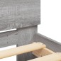 vidaXL Bettgestell mit Kopfteil Grau Sonoma 120x200 cm vidaXL Bettgestell mit Kopfteil Grau Sonoma 120x200 cm