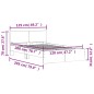 vidaXL Bettgestell mit Kopfteil Grau Sonoma 120x200 cm vidaXL Bettgestell mit Kopfteil Grau Sonoma 120x200 cm