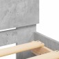 vidaXL Bettgestell mit Kopfteil und LED-Beleuchtung Betongrau vidaXL Bettgestell mit Kopfteil und LED-Beleuchtung Betongrau