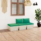 vidaXL 3-tlg. Garten-Sofagarnitur aus Paletten mit Kissen Fichtenholz vidaXL 3-tlg. Garten-Sofagarnitur aus Paletten mit Kissen Fichtenholz