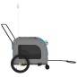 vidaXL Fahrradanhänger Hunde Blau und Grau Oxford-Gewebe und Eisen vidaXL Fahrradanhänger Hunde Blau und Grau Oxford-Gewebe und Eisen
