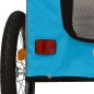 vidaXL Fahrradanhänger Hunde Blau und Grau Oxford-Gewebe und Eisen vidaXL Fahrradanhänger Hunde Blau und Grau Oxford-Gewebe und Eisen