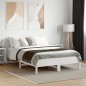 vidaXL Massivholzbett ohne Matratze Weiß 140x190 cm Kiefernholz vidaXL Massivholzbett ohne Matratze Weiß 140x190 cm Kiefernholz