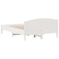 vidaXL Massivholzbett ohne Matratze Weiß 140x190 cm Kiefernholz vidaXL Massivholzbett ohne Matratze Weiß 140x190 cm Kiefernholz