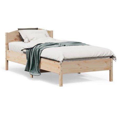 vidaXL Massivholzbett ohne Matratze 90x190 cm Kiefernholz