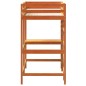 vidaXL Hochbett mit Schreibtisch Wachsbraun 90x190cm Massivholz Kiefer vidaXL Hochbett mit Schreibtisch Wachsbraun 90x190cm Massivholz Kiefer
