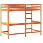 vidaXL Hochbett mit Schreibtisch Wachsbraun 90x190cm Massivholz Kiefer vidaXL Hochbett mit Schreibtisch Wachsbraun 90x190cm Massivholz Kiefer
