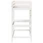 vidaXL Hochbett mit Schreibtisch Weiß 75x190 cm Massivholz Kiefer vidaXL Hochbett mit Schreibtisch Weiß 75x190 cm Massivholz Kiefer