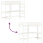 vidaXL Hochbett mit Schreibtisch Weiß 75x190 cm Massivholz Kiefer vidaXL Hochbett mit Schreibtisch Weiß 75x190 cm Massivholz Kiefer