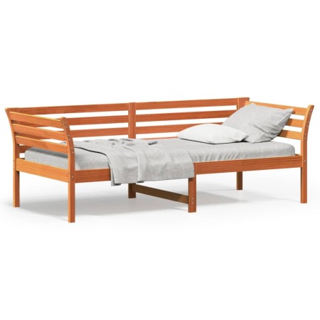 vidaXL Tagesbett ohne Matratze Wachsbraun 100x200 cm Massivholz Kiefer