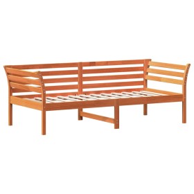 vidaXL Tagesbett ohne Matratze Wachsbraun 100x200 cm Massivholz Kiefer