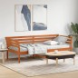 vidaXL Tagesbett ohne Matratze Wachsbraun 100x200 cm Massivholz Kiefer vidaXL Tagesbett ohne Matratze Wachsbraun 100x200 cm Massivholz Kiefer