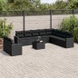 vidaXL 11-tlg. Garten-Sofagarnitur mit Kissen Schwarz Poly Rattan vidaXL 11-tlg. Garten-Sofagarnitur mit Kissen Schwarz Poly Rattan
