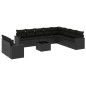 vidaXL 11-tlg. Garten-Sofagarnitur mit Kissen Schwarz Poly Rattan vidaXL 11-tlg. Garten-Sofagarnitur mit Kissen Schwarz Poly Rattan
